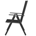  Składane krzesła ogrodowe, 2 szt., aluminium/textilene, czarne Lumarko!