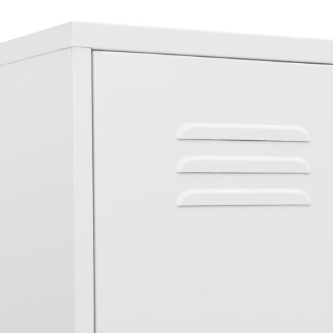  Szafa zamykana na klucz, biała, 35x46x180 cm, stalowa Lumarko!