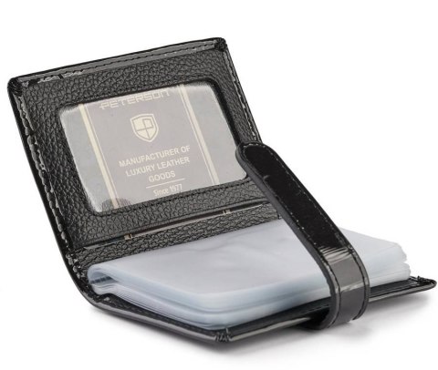 Skórzane etui na dokumenty z ozdobnym zapięciem — Peterson