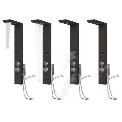  Panel prysznicowy, aluminiowy, czarny Lumarko!