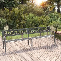  Podwójna ławka ogrodowa, 246 cm, szara, stalowa Lumarko!