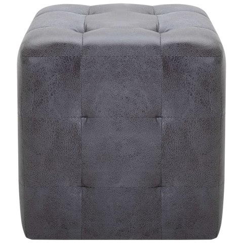  Stoliki nocne, 2 szt., szare, 30x30x30 cm, sztuczny zamsz Lumarko!