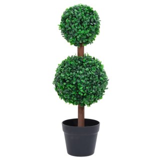  Sztuczny bukszpan w formie kul, w doniczce, zielony, 60 cm Lumarko!