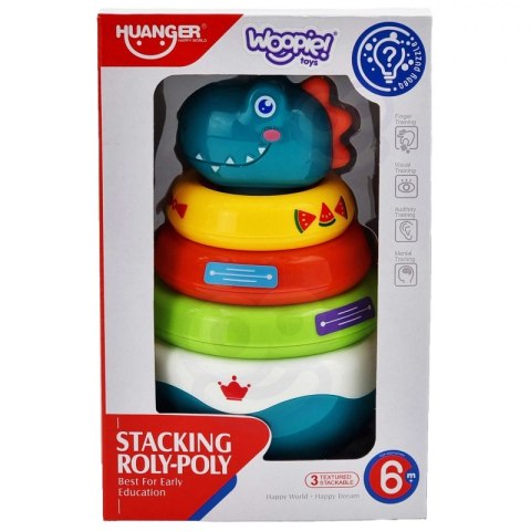  Zabawka Sensoryczna Dino Układanka Piramidka Dla Niemowląt Lumarko!