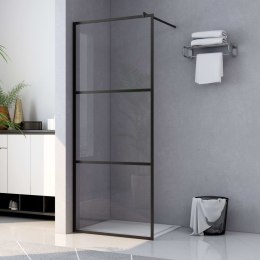  Ścianka prysznicowa, przezroczyste szkło ESG, czarna, 80x195 cm Lumarko!