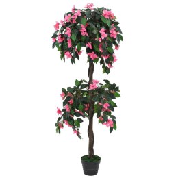  Sztuczny rododendron z doniczką, 155 cm, zielony i różowy Lumarko!