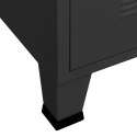  Industrialna szafka pod TV, czarna, 105x35x42 cm, metalowa Lumarko!