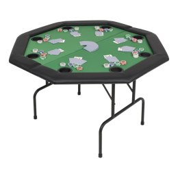  Składany stół do pokera dla 8 graczy, ośmiokątny, zielony Lumarko!