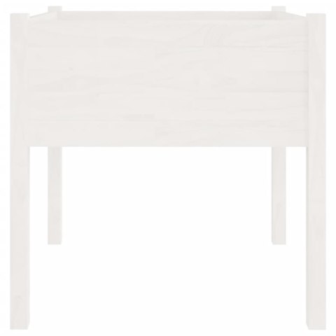  Donice ogrodowe, 2 szt., białe, 70x70x70 cm, drewno sosnowe Lumarko!