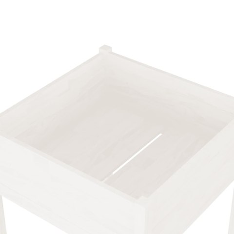  Donice ogrodowe, 2 szt., białe, 70x70x70 cm, drewno sosnowe Lumarko!