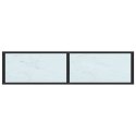  Konsola, biały marmur, 140x35x75,5 cm, szkło hartowane Lumarko!