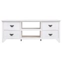  Szafka pod TV, antyczna biel, 108x30x40 cm, drewno paulownia Lumarko!