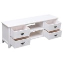  Szafka pod TV, antyczna biel, 108x30x40 cm, drewno paulownia Lumarko!