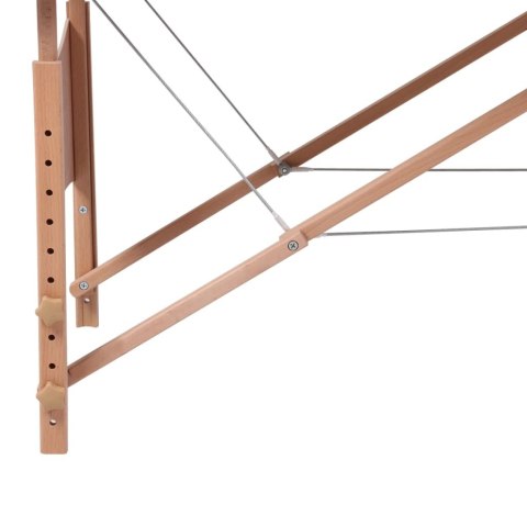  Niebieski składany stół do masażu 3 strefy z drewnianą ramą Lumarko!