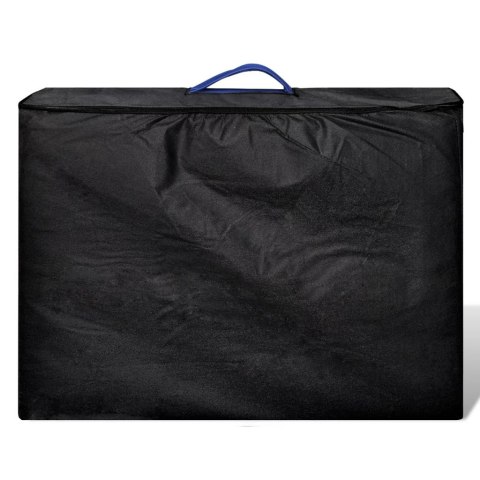  Składany stół do masażu z aluminiową ramą, 2 strefy, niebieski Lumarko!