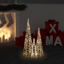  Zestaw stożków dekoracyjnych, akryl, okrągłe, ciepłe białe LED Lumarko!
