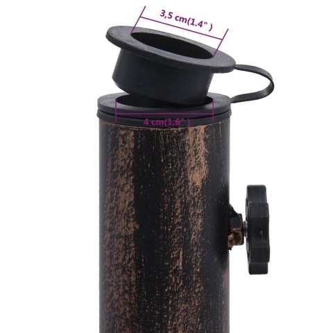  Podstawa pod parasol, kolor brązu, 12 kg, 49 cm, żeliwo Lumarko!