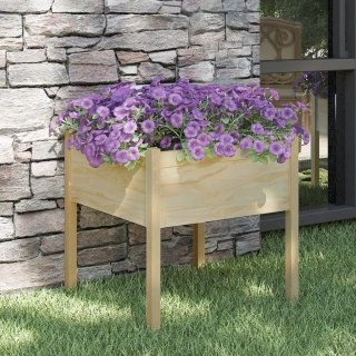  Donica ogrodowa, 70x70x70 cm, lite drewno sosnowe Lumarko!