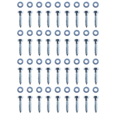  Kotwy gruntowe, 12 szt., stal galwanizowana, kształt litery L Lumarko!
