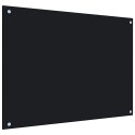  Panel ochronny do kuchni, czarny, 80x60 cm, szkło hartowane Lumarko!