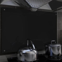 Lumarko Panel ochronny do kuchni, czarny, 90x60 cm, szkło hartowane!