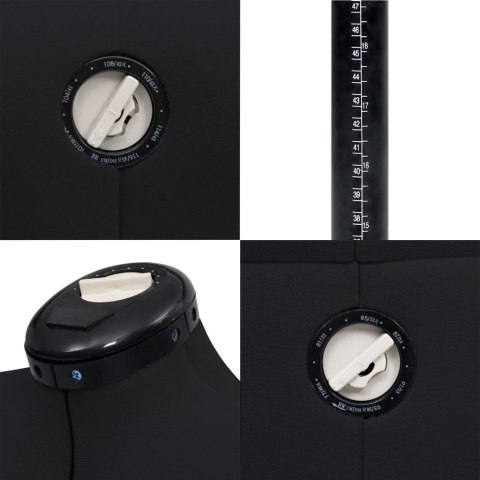  Manekin krawiecki damski, regulowany, czarny, M, rozmiar 40-46 Lumarko!