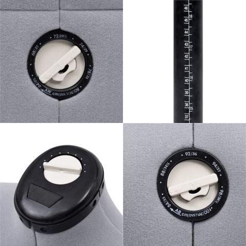  Manekin krawiecki damski, regulowany, szary, S, rozmiar 33-40 Lumarko!