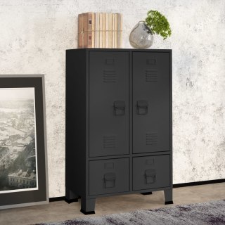  Szafa w stylu industrialnym, antracytowa, 67x35x107 cm, stal Lumarko!