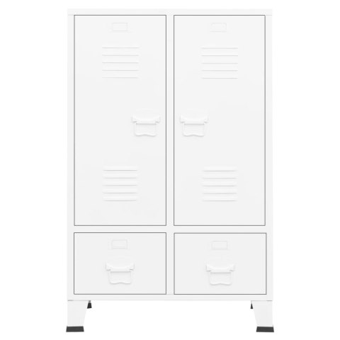  Szafa w stylu industrialnym, biała, 67x35x107 cm, stal Lumarko!