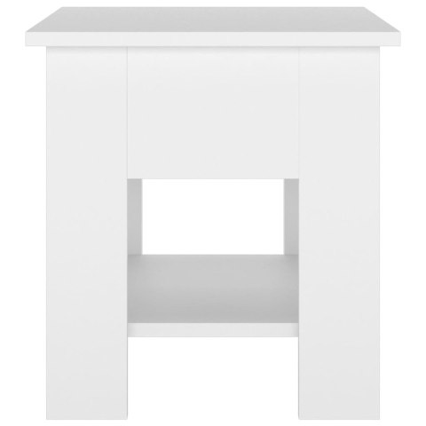  Stolik kawowy, biały, 40x40x42 cm, materiał drewnopochodny Lumarko!