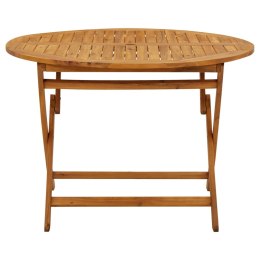  Składany stół ogrodowy, 110 cm, lite drewno akacjowe Lumarko!