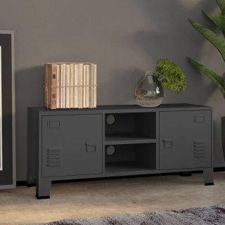  Industrialna szafka pod TV, antracytowa, 105x35x42 cm, metalowa Lumarko!