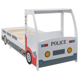  Łóżko dziecięce samochód policyjny, materac, 90x200 cm, H2 H3!