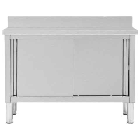  Stół roboczy, przesuwne drzwi, 120x50x(95-97) cm, stal Lumarko!