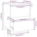  Szafka nocna, 40 x 35 x 50 cm, lite drewno sosnowe Lumarko!