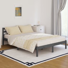  Łóżko dzienne, lite drewno sosnowe, 140x200 cm, szare Lumarko!