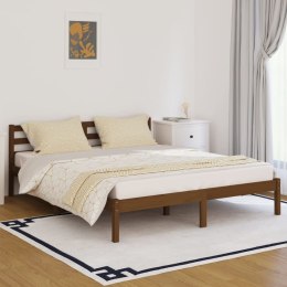  Łóżko dzienne, lite drewno sosnowe, 160x200 cm, miodowy brąz Lumarko!