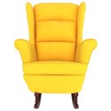  Fotel bujany z kauczukowymi nóżkami, żółty, aksamit Lumarko!