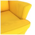  Fotel bujany z kauczukowymi nóżkami, żółty, aksamit Lumarko!