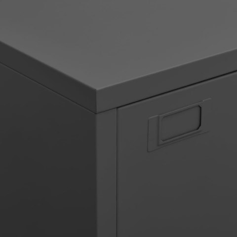  Industrialna szafka kartotekowa, antracyt, 75x40x115 cm, metal Lumarko!