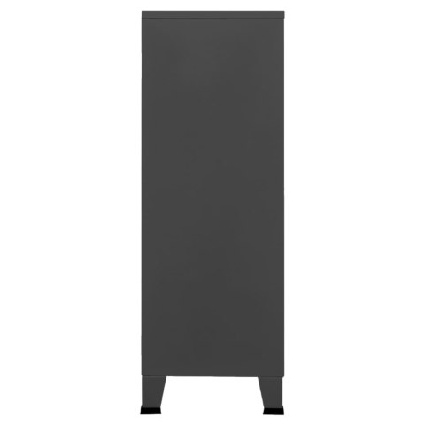  Industrialna szafka kartotekowa, antracyt, 75x40x115 cm, metal Lumarko!