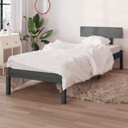  Rama łóżka, szara, lite drewno sosnowe, 90x190 cm, pojedyncza Lumarko!