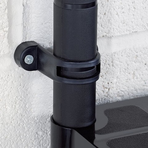  Regał 4-poziomowy, czarny, 244x30,5x130 cm, plastikowy Lumarko!