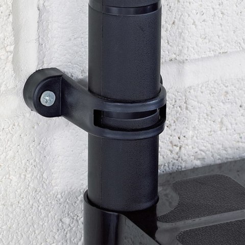  Regał 4-poziomowy, czarny, 61 x 30,5 x 130 cm, plastik Lumarko!