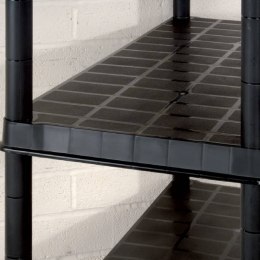 Lumarko Regał 5-poziomowy, czarny, 340x40x185 cm, plastik!