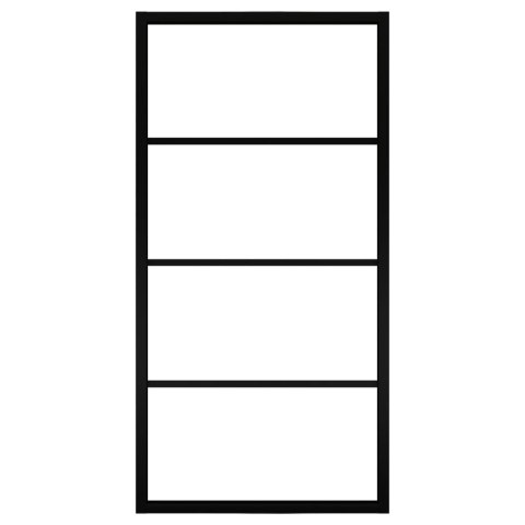  Drzwi przesuwne, aluminium i szkło ESG, 102,5x205 cm, czarne Lumarko!