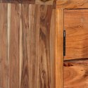  Komoda z litego drewna z rzeźbionymi drzwiami, 160x40x75 cm Lumarko!