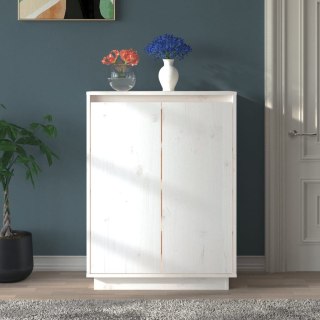  Szafka na buty, biała, 60x35x80 cm, lite drewno sosnowe Lumarko!
