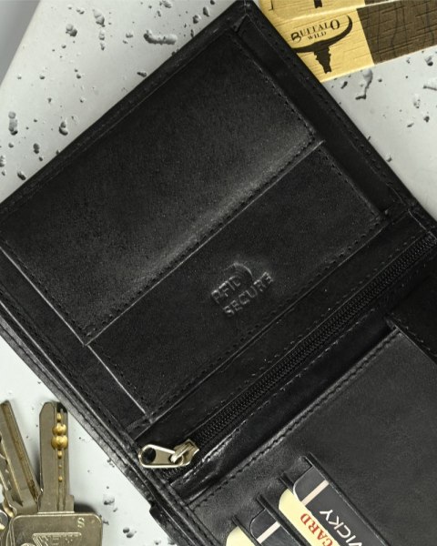  Skórzany Pionowy Portfel Bez Zapięcia !