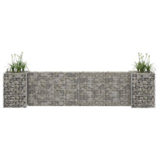  Donica gabionowa w kształcie H, drut stalowy, 260x40x60 cm Lumarko!